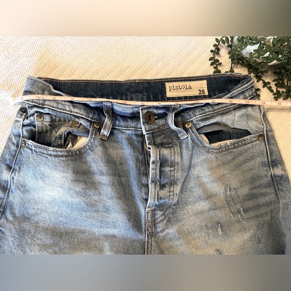 Pistola High Rise Button Fly Loose Fit Destructed Jeans Size 26 - Picture 7 of 9